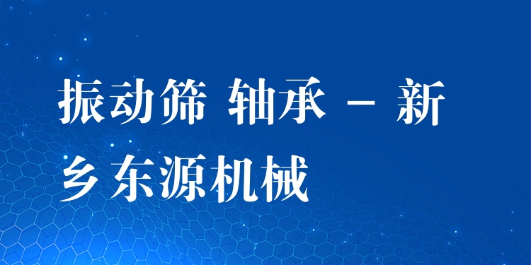振動(dòng)篩 軸承 - 新鄉(xiāng)東源機(jī)械