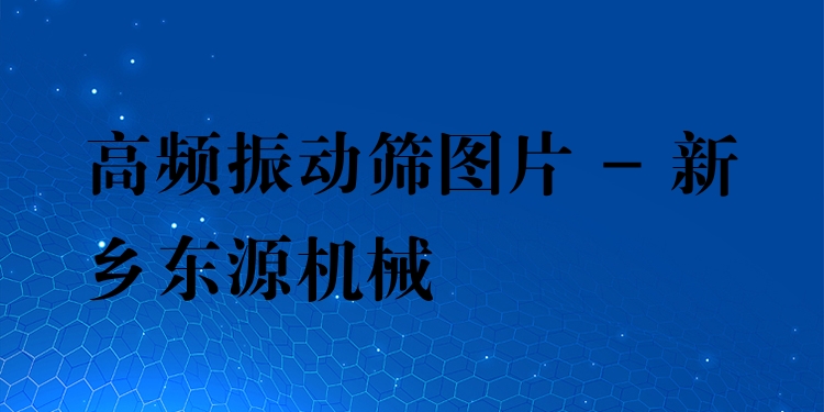 高頻振動(dòng)篩圖片 - 新鄉(xiāng)東源機(jī)械