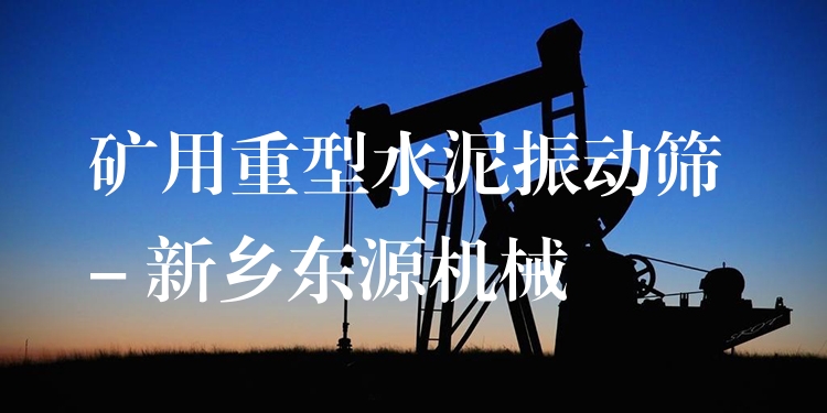 礦用重型水泥振動篩 - 新鄉(xiāng)東源機械